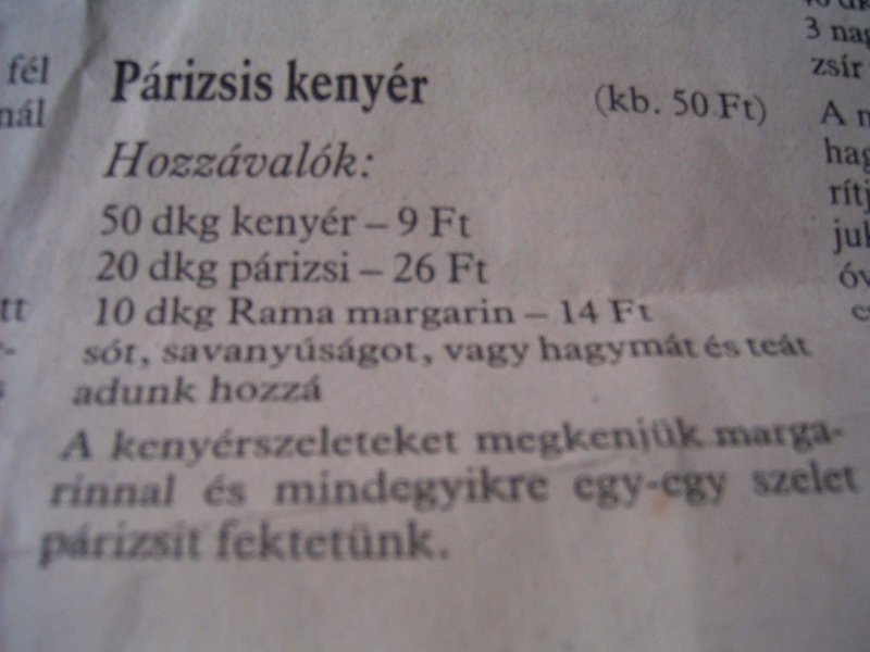 Egy szakácskönyvben találtuk