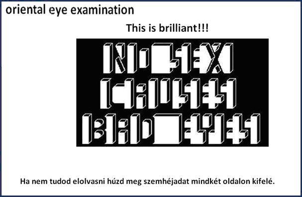 Kínai szemvizsgálat