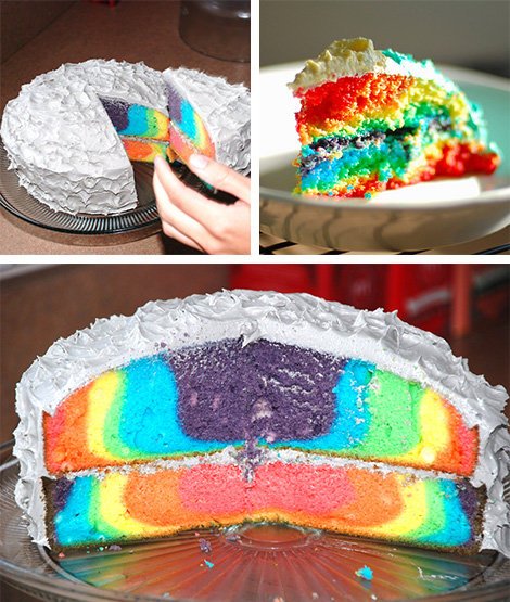 Szivárvány torta