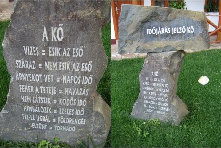 Időjárás előrejelző kő