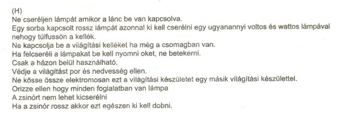 Kínai fenyőizzó használati utasítása